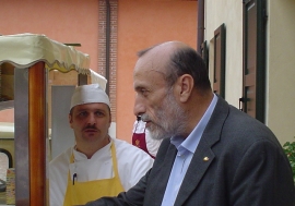 Degustazione gelato con Carlo Petrini Slow Food 2006